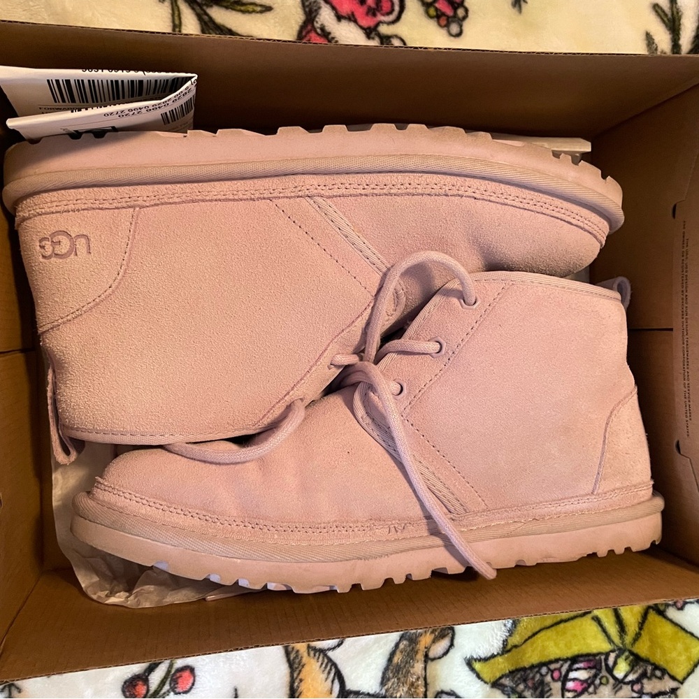 UGG Neumal Lace-Up Ankle Boots in Orchid